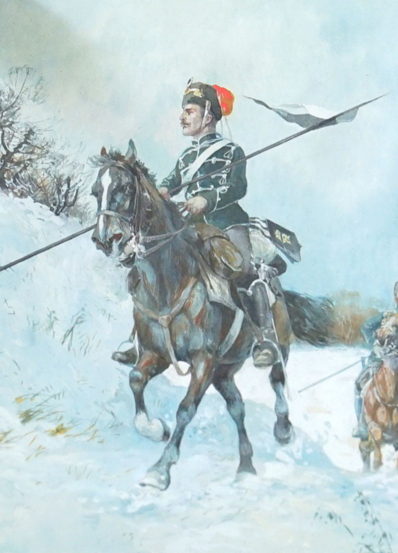 Rüter, Heinrich: Drei polnische Ulanen auf winterlicher Patrouille - Bild 2 aus 4
