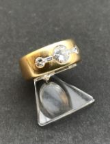 Exner, Goldschmiede: schwerer Bandring 750er GG Brillantbesatz 1,3ct