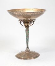 Bernard Witte (1868–1947): Feine Tazza mit Guillocheemaille und Silbergesprenge - Witte Aachen - Un