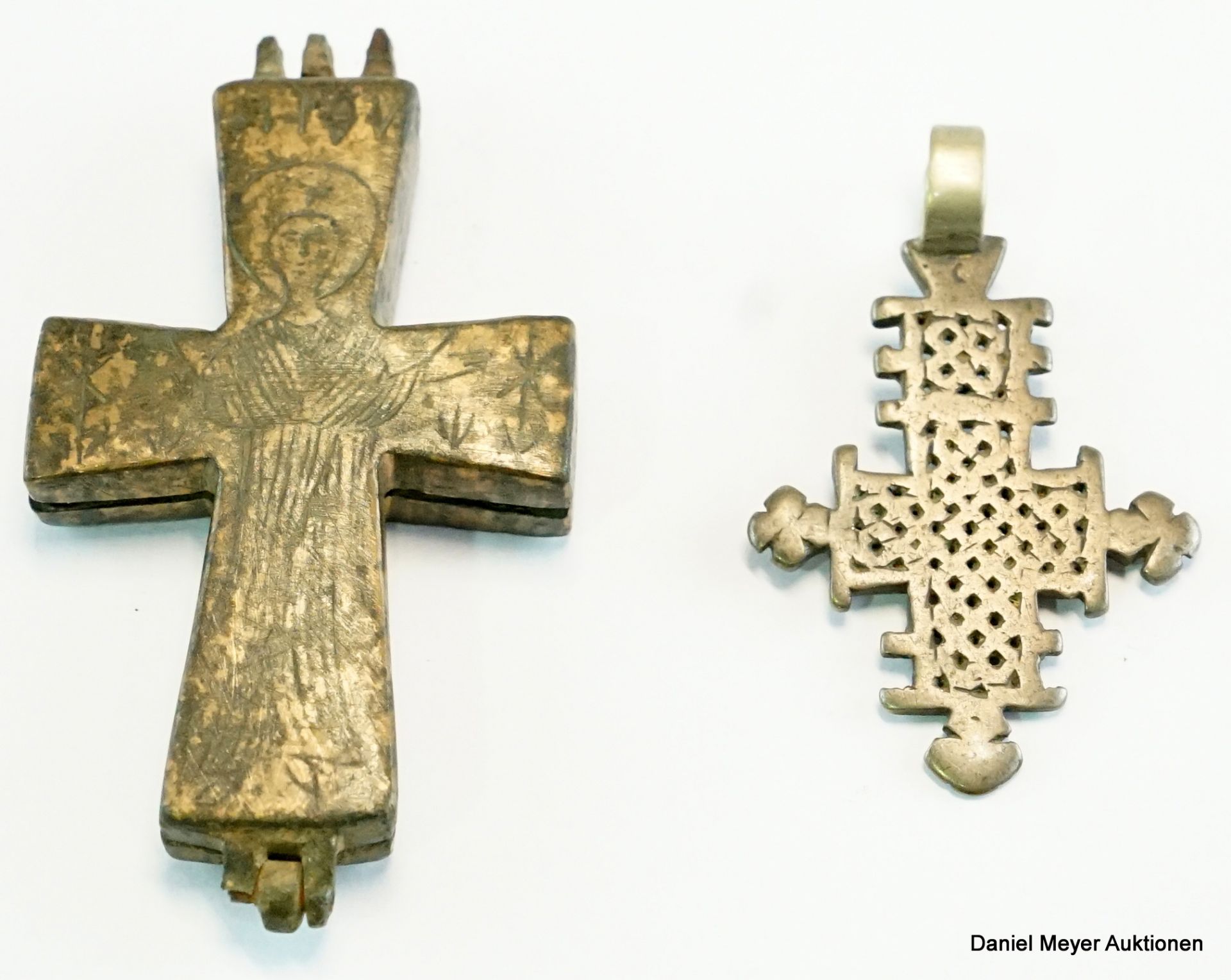 2 koptische Kreuze.  Byzantinisches Klappkreuz  etc. - Bild 2 aus 2