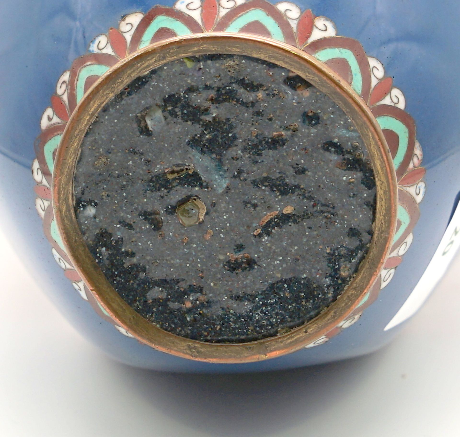 Cloissonné Vase mit Jap. Luftdrachen - Meiji Period - Bild 2 aus 5