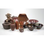 Sammlung Braunes Steingut und Braunglasierte Keramik 10 Teile