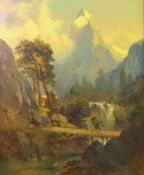 Thoma, Josef: Querung des Gebirgsbachs v.d. Matterhorn