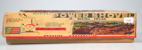 Vintage 1960's Cragstan Tin Toy "Power Shovel on diesel truck"