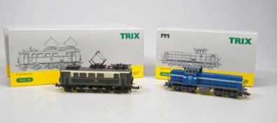 2 bayerische TRIX-Loks, Spur H0.