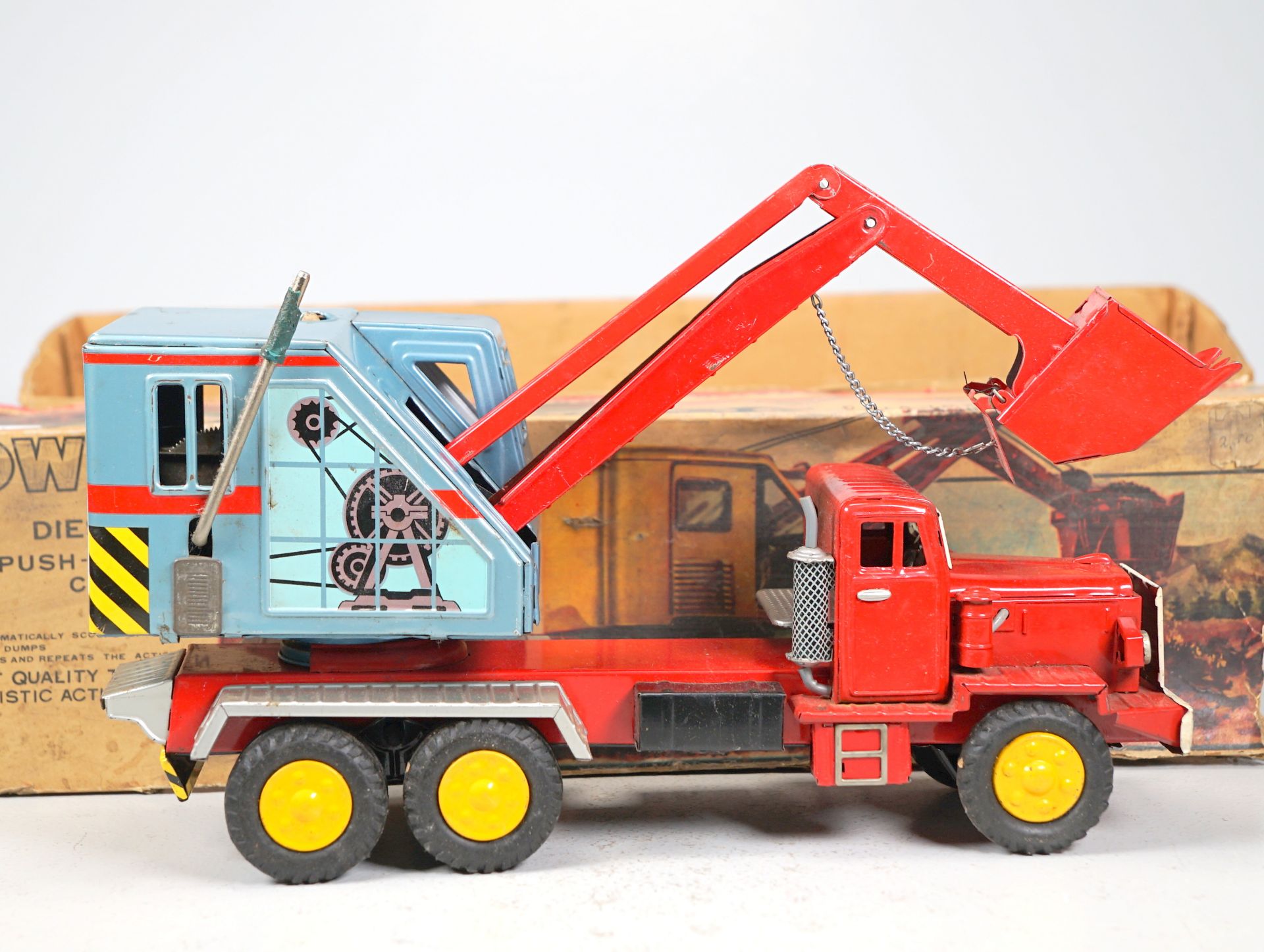 Vintage 1960's Cragstan Tin Toy "Power Shovel on diesel truck" - Image 4 of 4