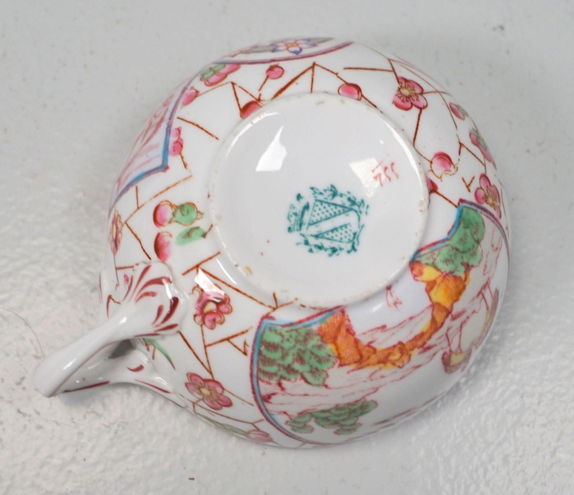Utzschneider & Cie. Fabrique de Faience & Porcelaine, Grüne Wappenmarke: Teile eines Teeservices mit - Bild 7 aus 7