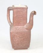 Eckige Kanne im Pseudorost Glasur Japan 19. JH.