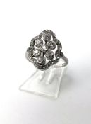 Art deco Brilliantring Platin 950er England 1910