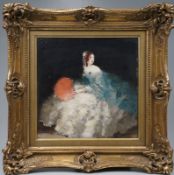 Heimig, Walter (zugeschr.): Sitzende Dame im Ballkleid (Tanzpause)