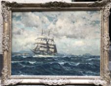 Zeno Diemer, Michael: 3-Master vor hügeliger Küste