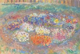 Schorling, Adolf: Gartenbeet im Frühling