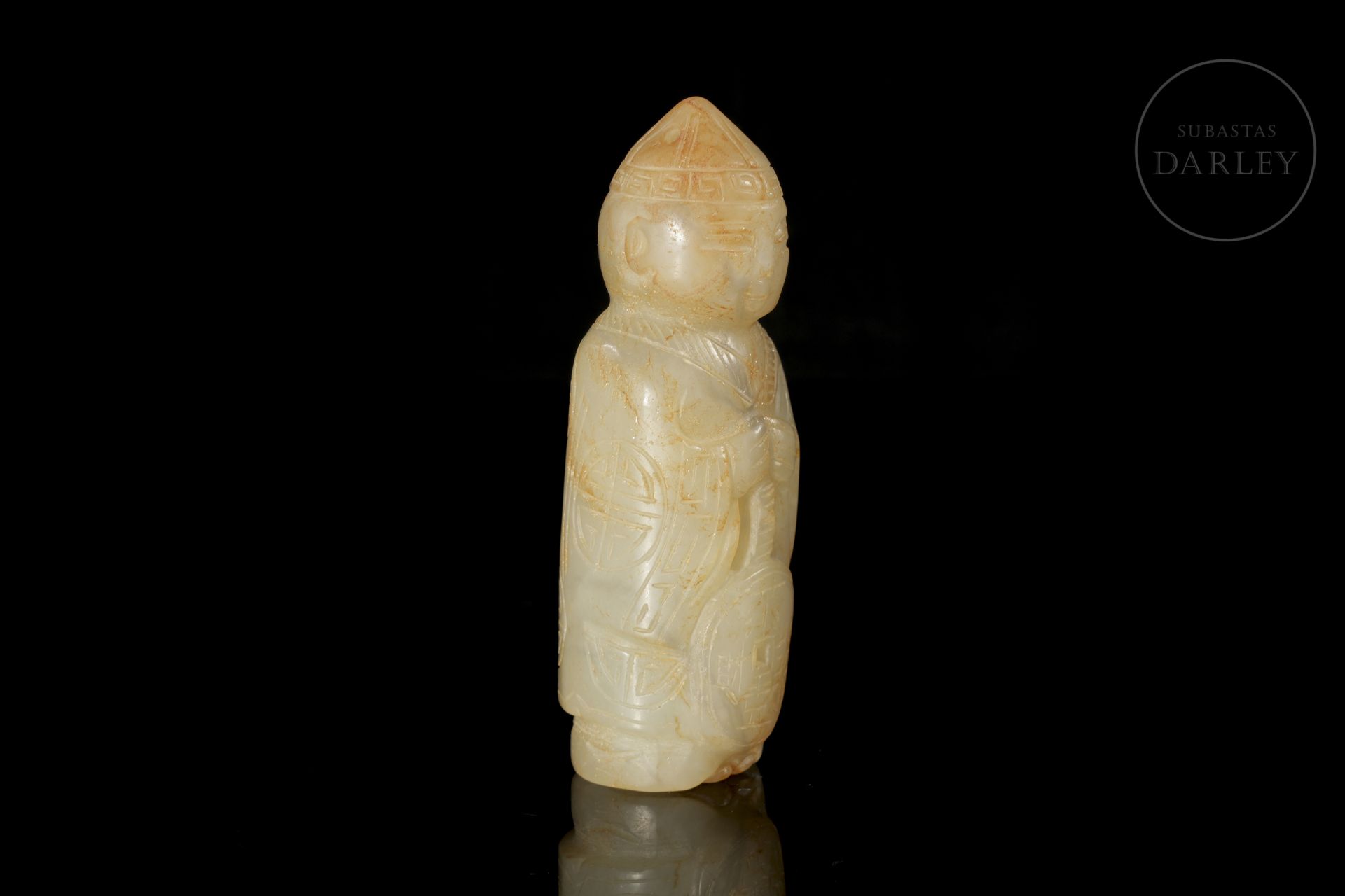 Carved jade figurine ‘Character’, Qing dynasty - Bild 6 aus 10