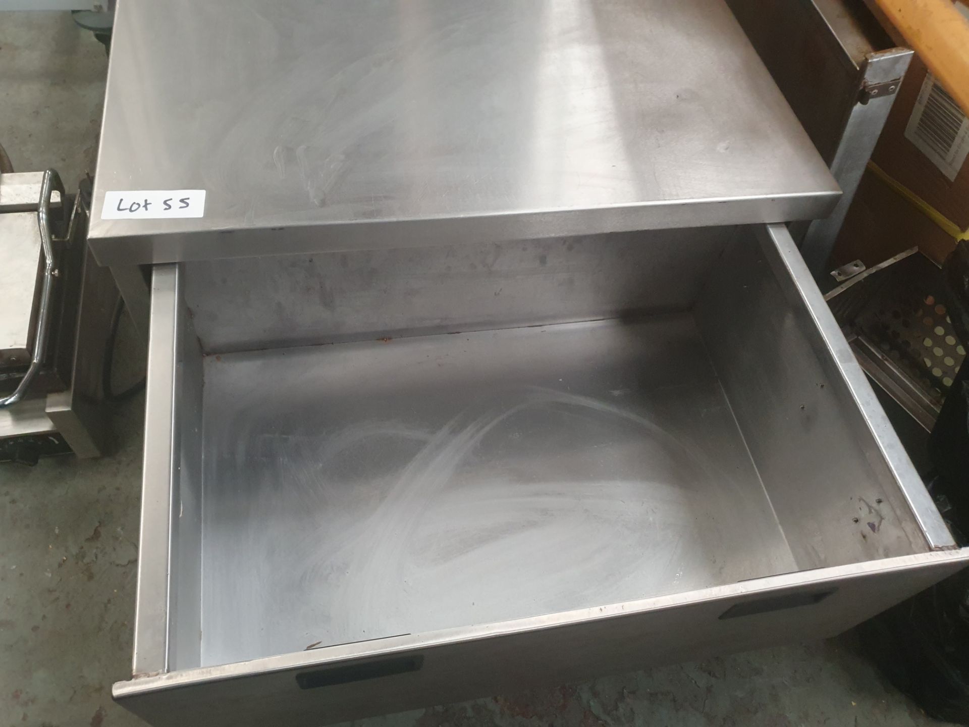 Small Stainless Steel Cupboard Table  - Image 2 of 2
