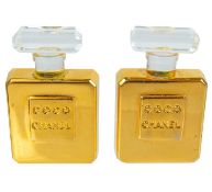 A rare pair of Chanel 1980's Coco Chanel perfume bottle earrings.