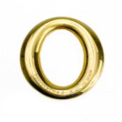 A Tiffany & Co Elsa Peretti 18ct gold oval pendant.