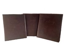 From the Knightsbridge atelier of designer Jacques Azagury Three Azagury leather portfolio albums.