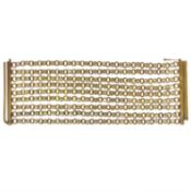 A rare 1950's Chanel gilt metal crystal set chain link nine row bracelet.