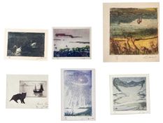 Ian LAURIE (1933=2022) Six limited edition coloured etchings