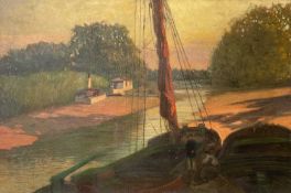 D CAMERON (XX) Boats on a river