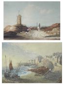 M. A. CARTER (XIX) Preparing boats near the slip, Newlyn Harbour