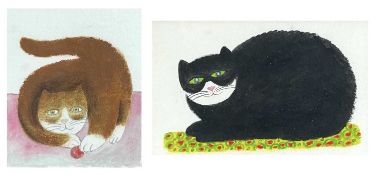Martin LEMAN (1934) Two Cat Portraits