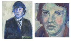 J. A. TYRRELL (XX-XXI) Two Mick Jagger-esque portraits