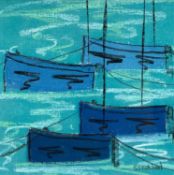 Stephen FELSTEAD (1957-2023) Blue Boats, Mousehole