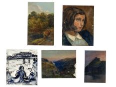 John Charles DOUGLAS (1860) Zennor Valley (Evening) and other works by different hands