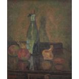 Conrad SCHIERENBERG (1937) Still life with fruits and bottle