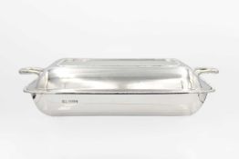 A George V good, heavy silver lidded entree dish by Henry Aitken.