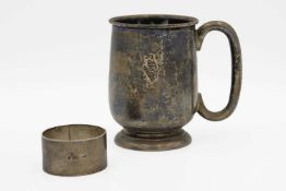 A silver mug by Viner's Ltd.
