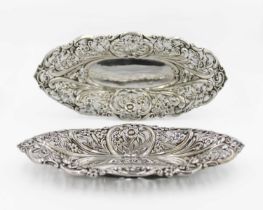 A pair of Victorian silver bonbon dishes.