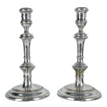 A pair of modern silver candlesticks by William Comyns & Sons Ltd.