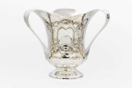 An Arts & Crafts silver Tyg or Loving Cup by Thomas Edward Atkins.