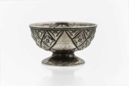 A Victorian silver pedestal bowl by Thomas Smily.