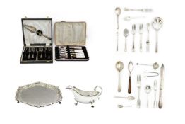 A selection of silver-plated wares.
