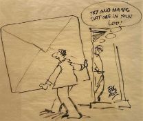 'Try And Hang That One In Your Loo' An original indistinctly-signed cartoon