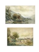 John Hamilton GLASS (act.1890-1925) Sheep within a landscape