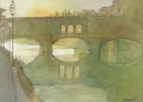 Ken SYMONDS (1927-2010) Ponte Vecchio, Evening Light