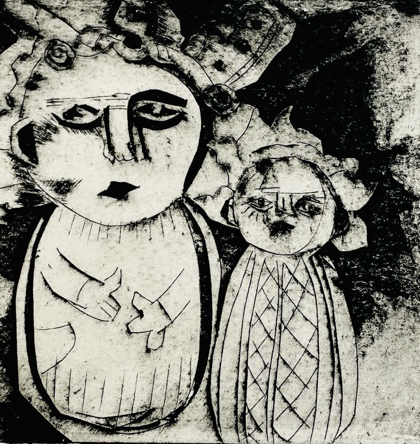 Pat JOHNSTONE (1944-2023) Ten etchings - Angel and Human themes - Image 7 of 11