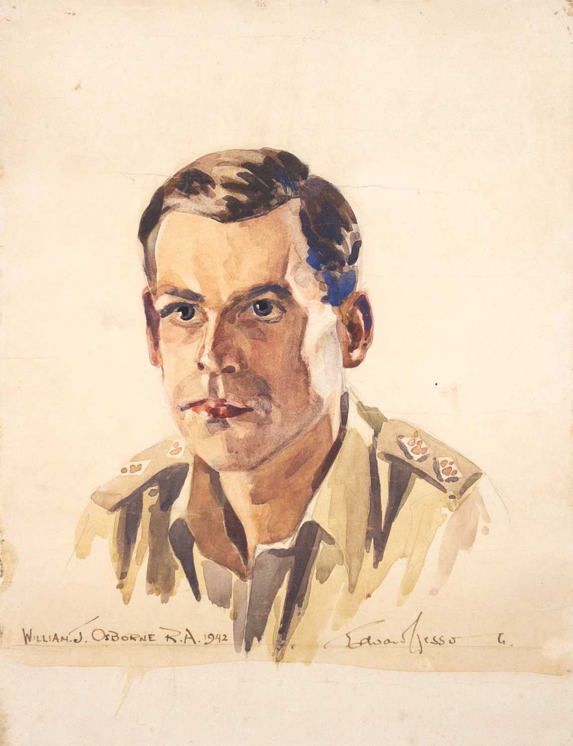 Edward WESSON (1910-1983) Portrait of Royal Artillery Officer