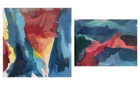 Two abstract works on canvas