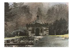 Jennifer Joan DICKSON (1936) Temple in Spring Most, Chatsworth (The Water Garden, 1987)