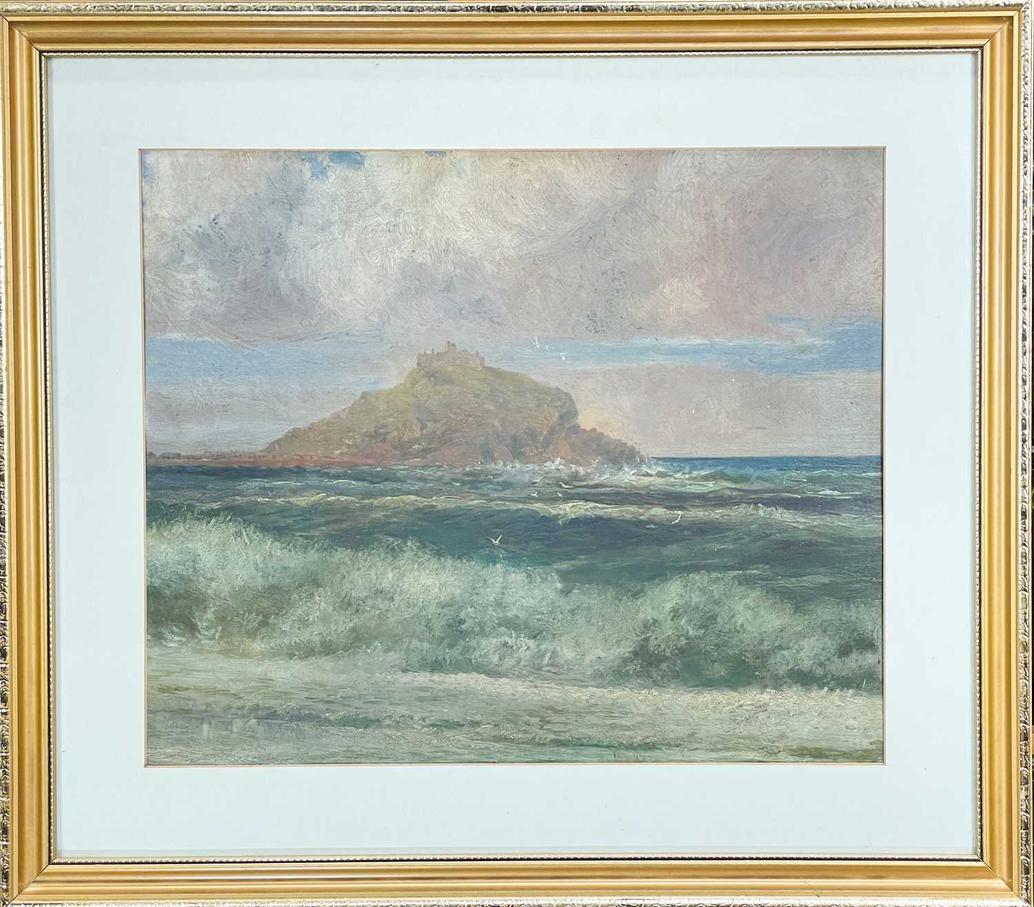 St Michael's Mount Oil on card - Image 2 of 3