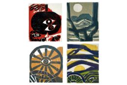 Andreas FELGER (1935) Four woodcuts in colour