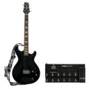 A Line 6 Variax 700 modelling guitar and a POD HD500 multi-effects pedal.