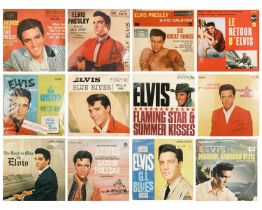 Elvis Presley LP and singles collection.