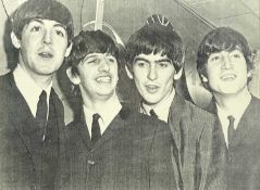 The Beatles; black & white print.