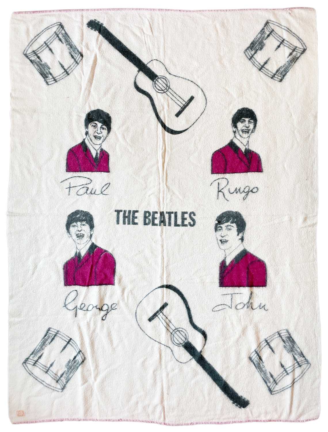 The Beatles, an original 1960s blanket by 'Witney'.